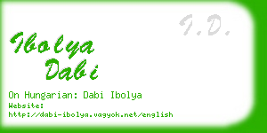 ibolya dabi business card